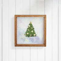 Coastal Christmas Evergreen Tree Wall Art