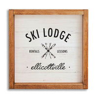 Ski Lodge Rentals Lessons Personalized Wall Art