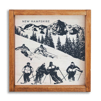Retro Ski Run Personalized Wall Art