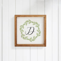 Greenery Initial Personalized Wall Art