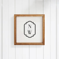 N W Personalized Wall Art 12" x 12"