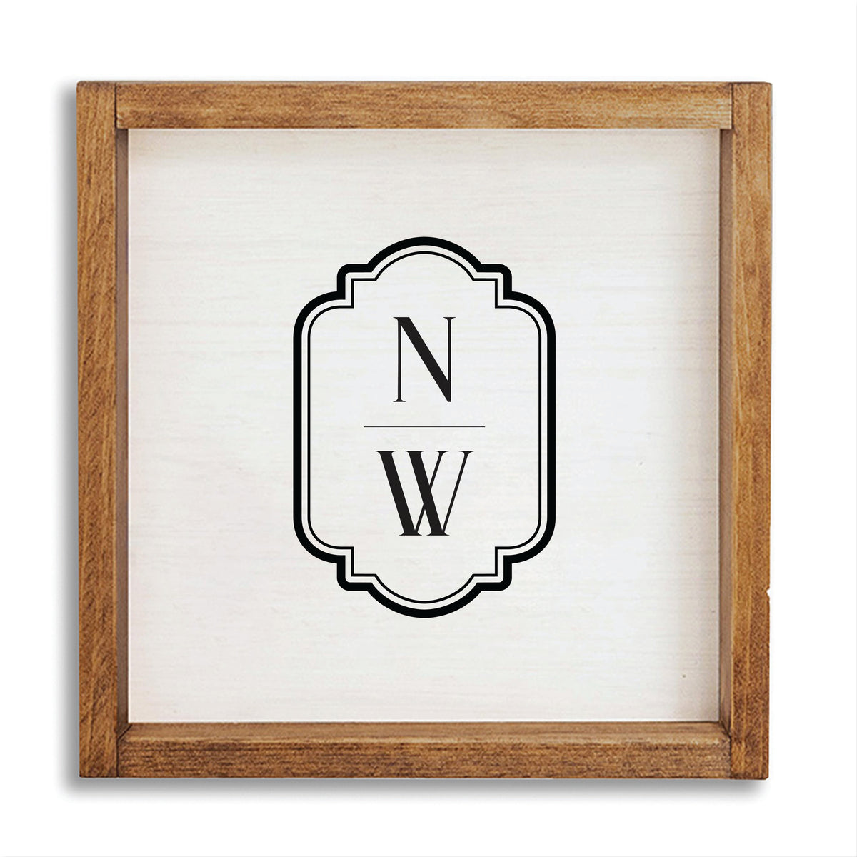N W Personalized Wall Art 12" x 12"