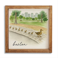 Boston Watercolor Ducklings Wall Art