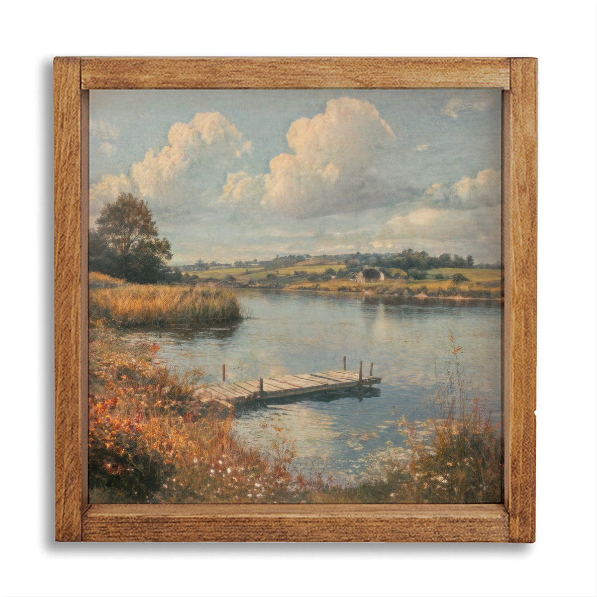 River Dock Landscape Wall Art