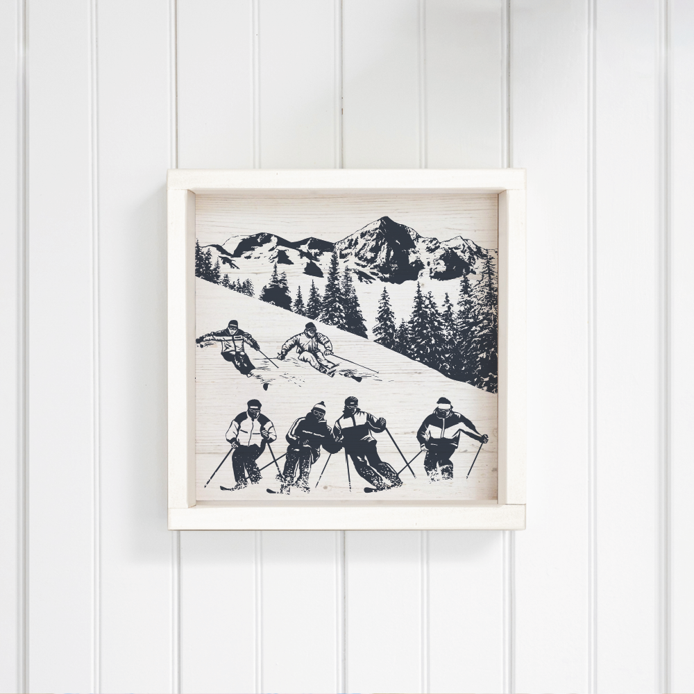 Retro Ski Run Wall Art