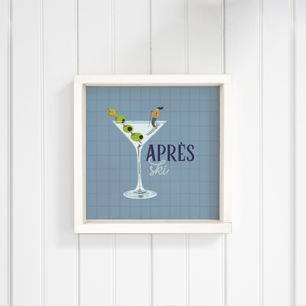 Apres Ski Martini Wall Art