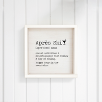 Apres Ski Definition Wall Art