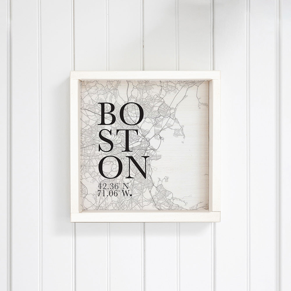 Black and White City Grid Wall Art