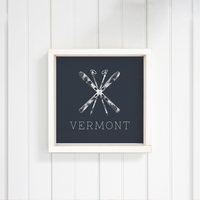 Personalized Navy Blue Ski Wall Art