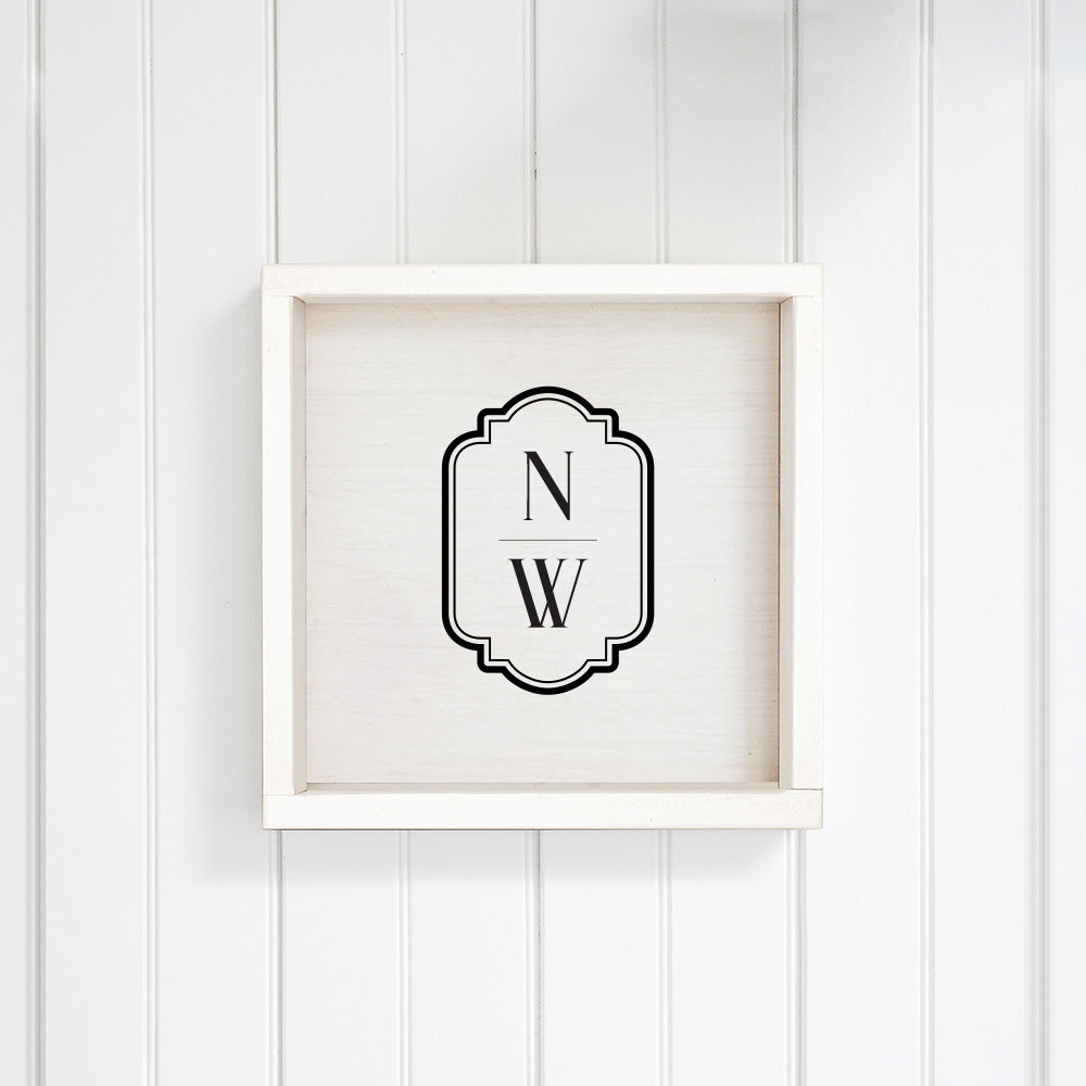 N W Personalized Wall Art 12" x 12"