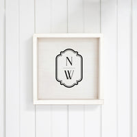 N W Personalized Wall Art 12" x 12"
