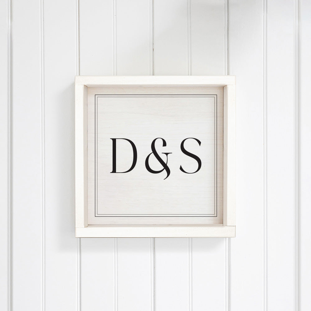 D & S Personalized Wall Art 12" x 12"