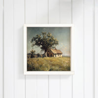 House Landscape Who Enter Here 12" x 12"