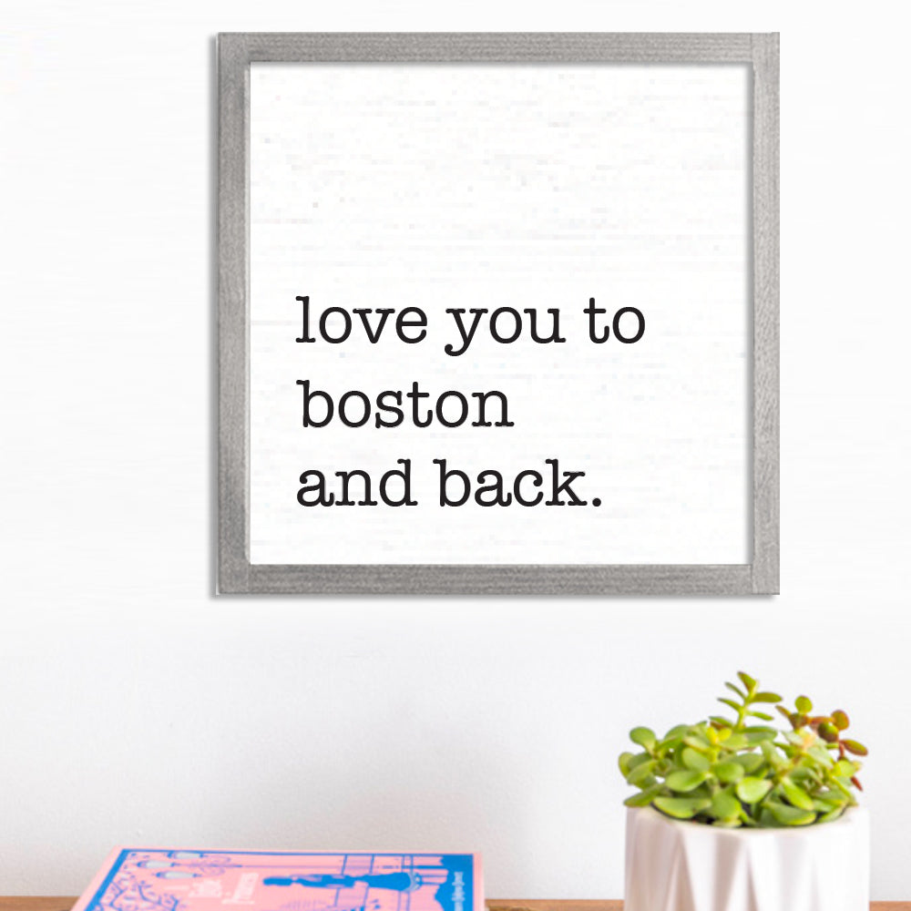 Love You To 12" x 12" Personalized Wall Art
