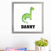 Personalized Dino 12” x 12” Wall Art