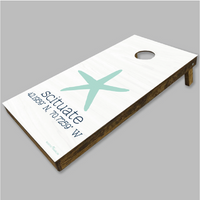 Starfish + Coordinates Personalized Cornhole Game Set