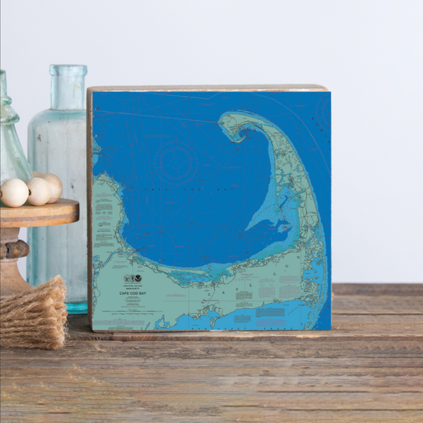 Cape Cod Chart Map Block Sign