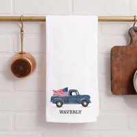 Flag Truck Personalized Tea Towel