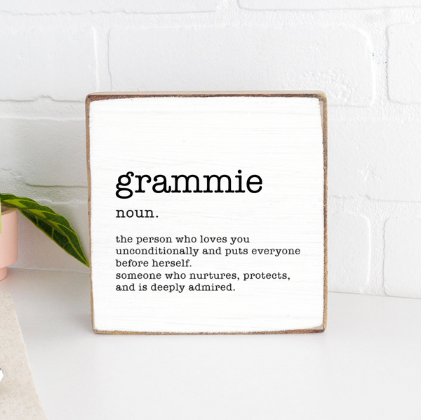 Grammie Definition Block Sign
