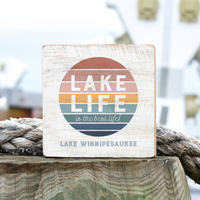 Personalized Lake Life Decorative Wooden Block