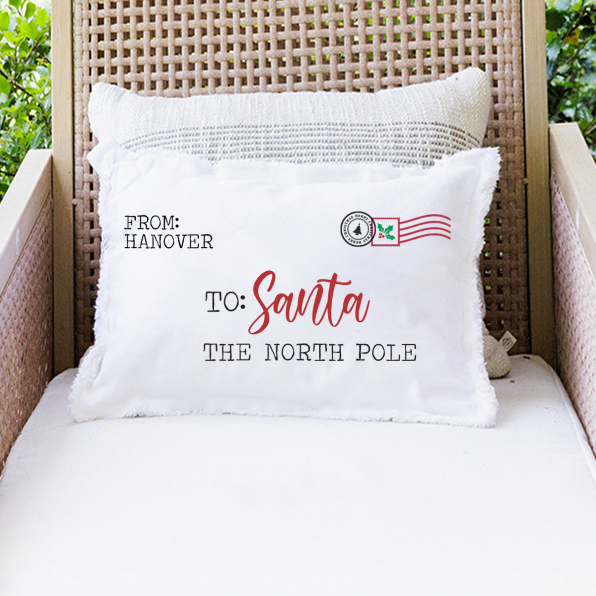 Letter To Santa Personalized Lumbar Pillow