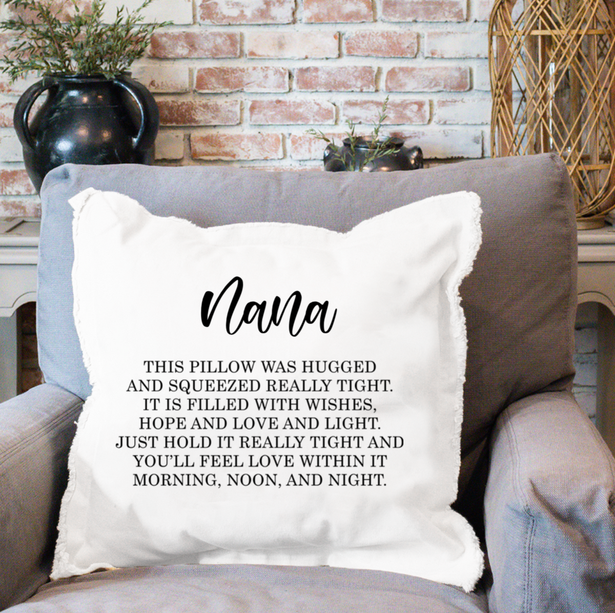 Personalized Hug Square Pillow