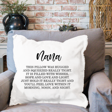 Load image into Gallery viewer, Personalized Hug Square Pillow
