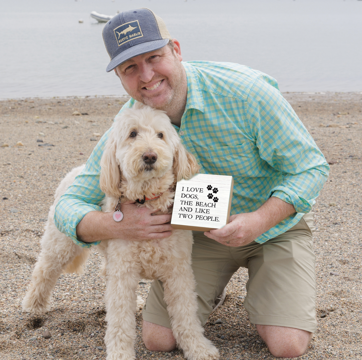 Personalized I Love Dogs Decorative Wooden Block