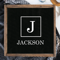 Initial Family Name Personalized Serving Tray