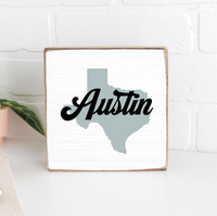 State Personalized Block Sign