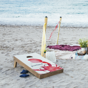 Personalized Watercolor Lobster Cornhole Game Set