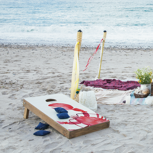 Watercolor Lobster Cornhole Game Set