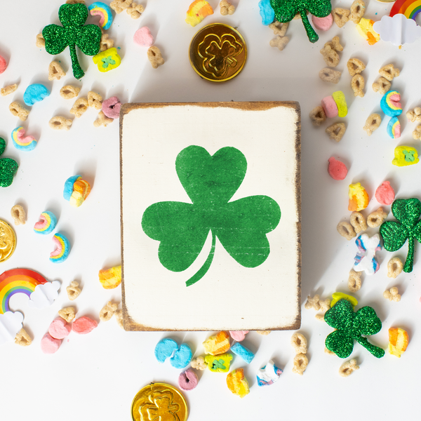 Shamrock Decorative Wooden Block