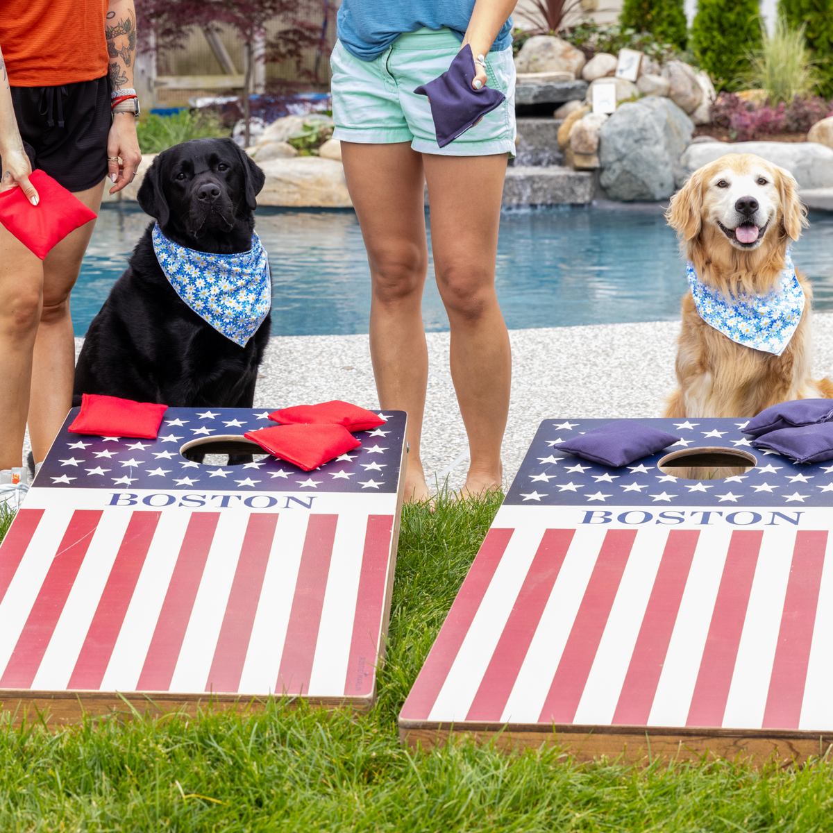 Personalized American Flag Cornhole Game Set