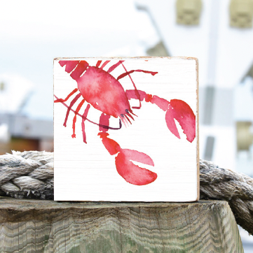 Watercolor Lobster Block Sign