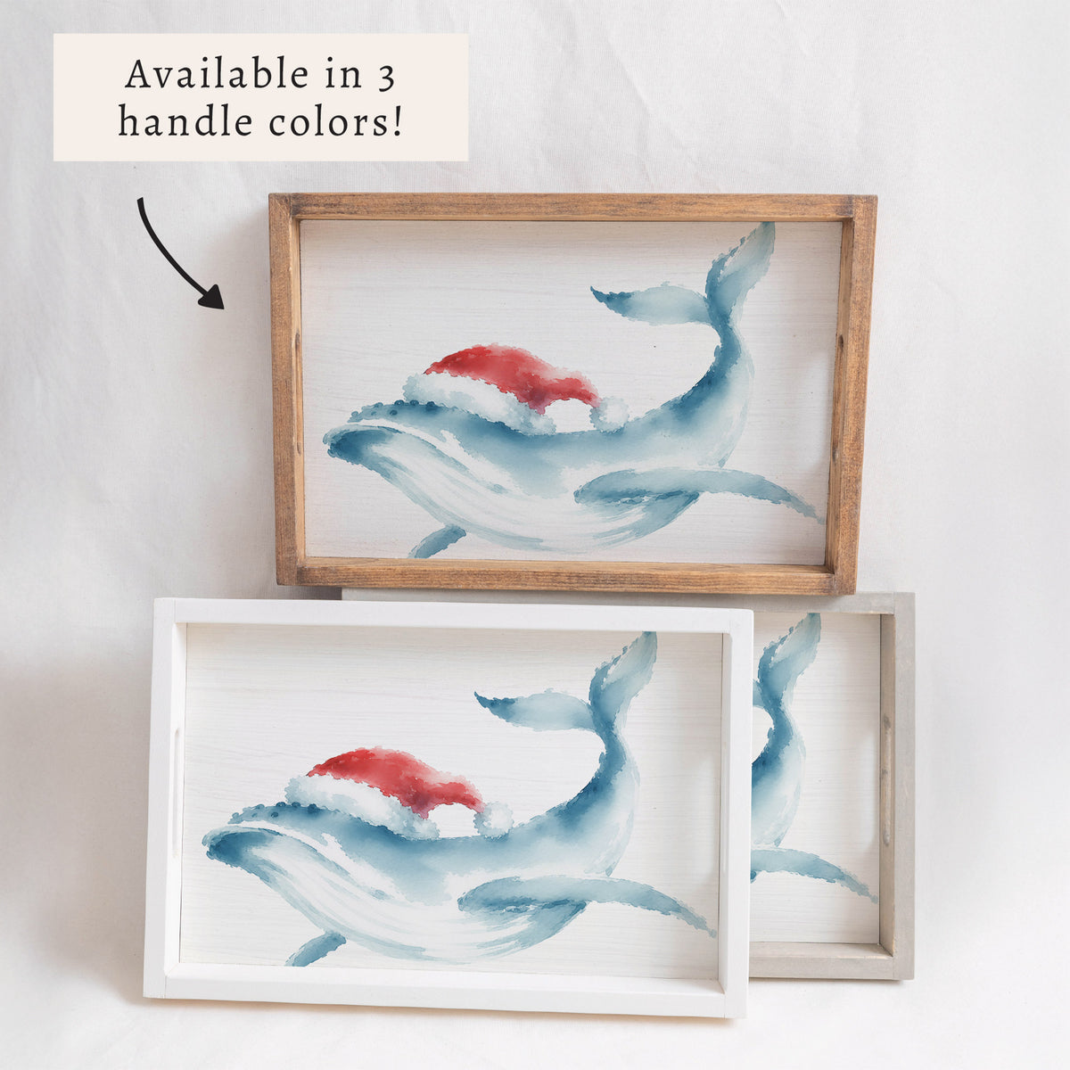 Holiday Whale Serving Tray