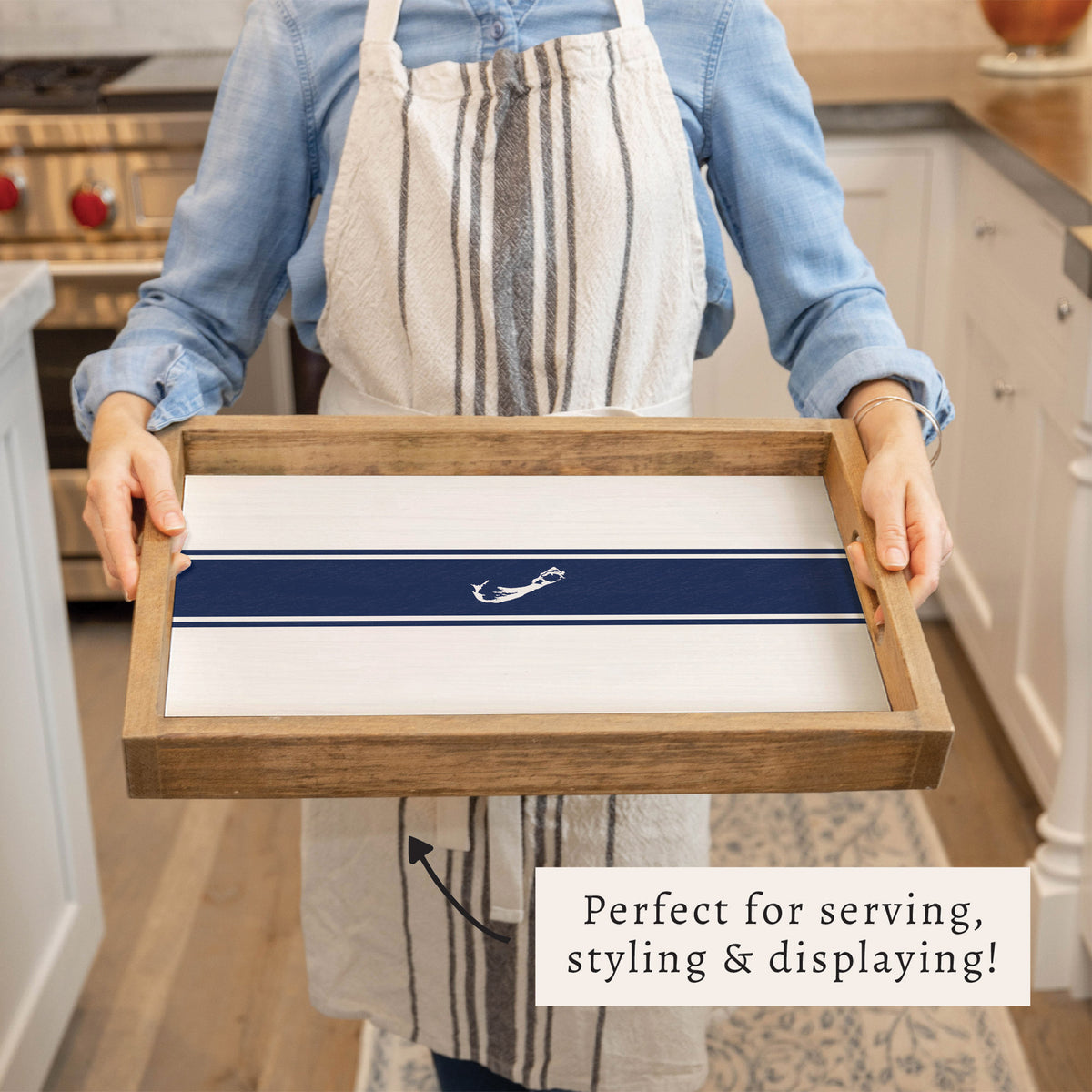 Bermuda Navy Serving Tray