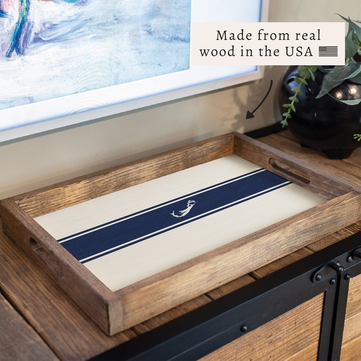 Bermuda Navy Serving Tray