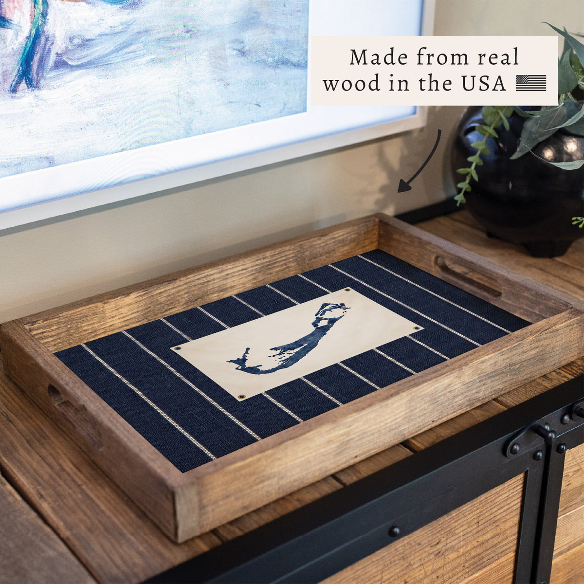 Bermuda Stripes Serving Tray