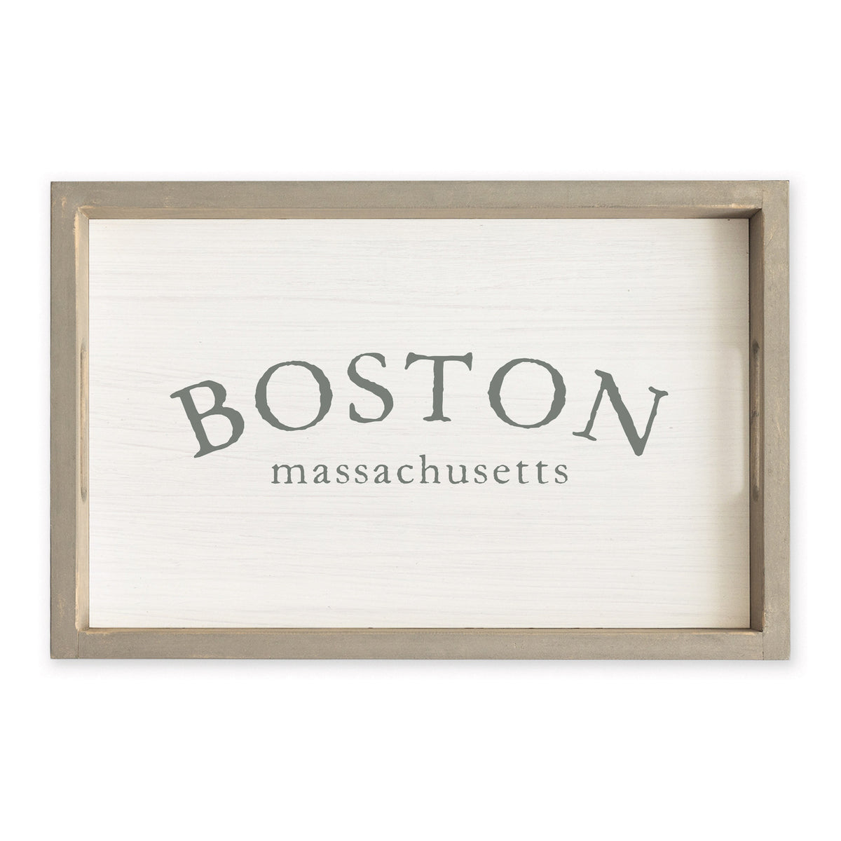 Two Lined Serif Personalized Serving Tray
