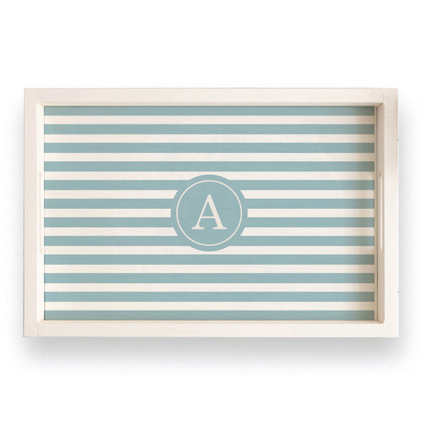 Initial Stripes Personalized Serving Tray