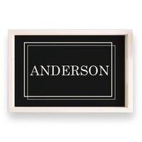 Classic Black Personalized Serving Tray
