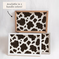 Cow Print Serving Tray