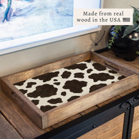 Cow Print Serving Tray