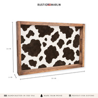 Cow Print Serving Tray