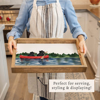 Black Bear Canoe Serving Tray