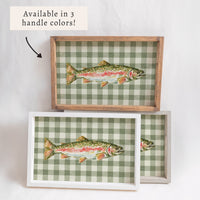 Trout Gingham Serving Tray