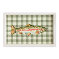 Trout Gingham Serving Tray
