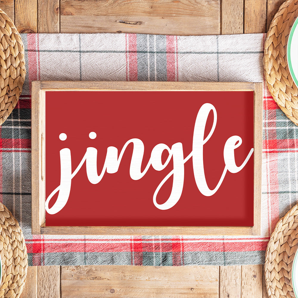 Jingle Wooden Serving Tray