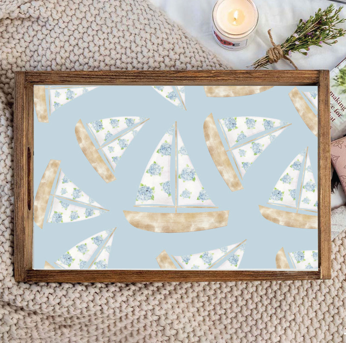 repeating-hydrangea-sail-boat-wooden-serving-tray